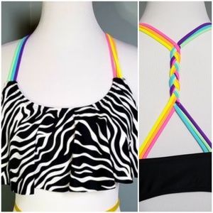 SO American Heritage Bandeau Flutter Top